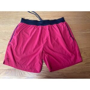 Rhone Men's Red Polyester 7" Athletic Shorts XLarge